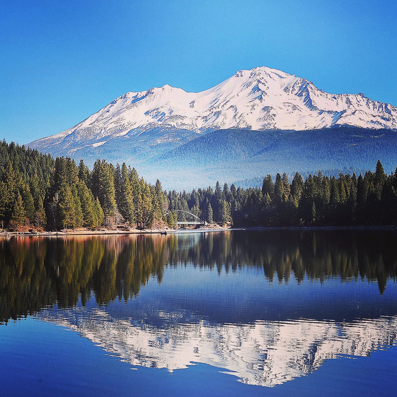 Mount Shasta seen from town